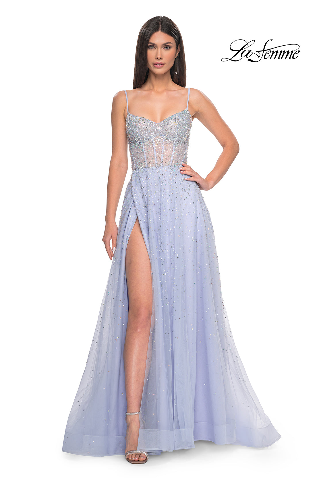 La-Femme-32146-Sweetheart-Neckline-Zipper-Back-High-Slit-HotStone-Tulle-A-Line-Light-Periwinkle-Evening-Dress-B-Chic-Fashions-Prom-Dress