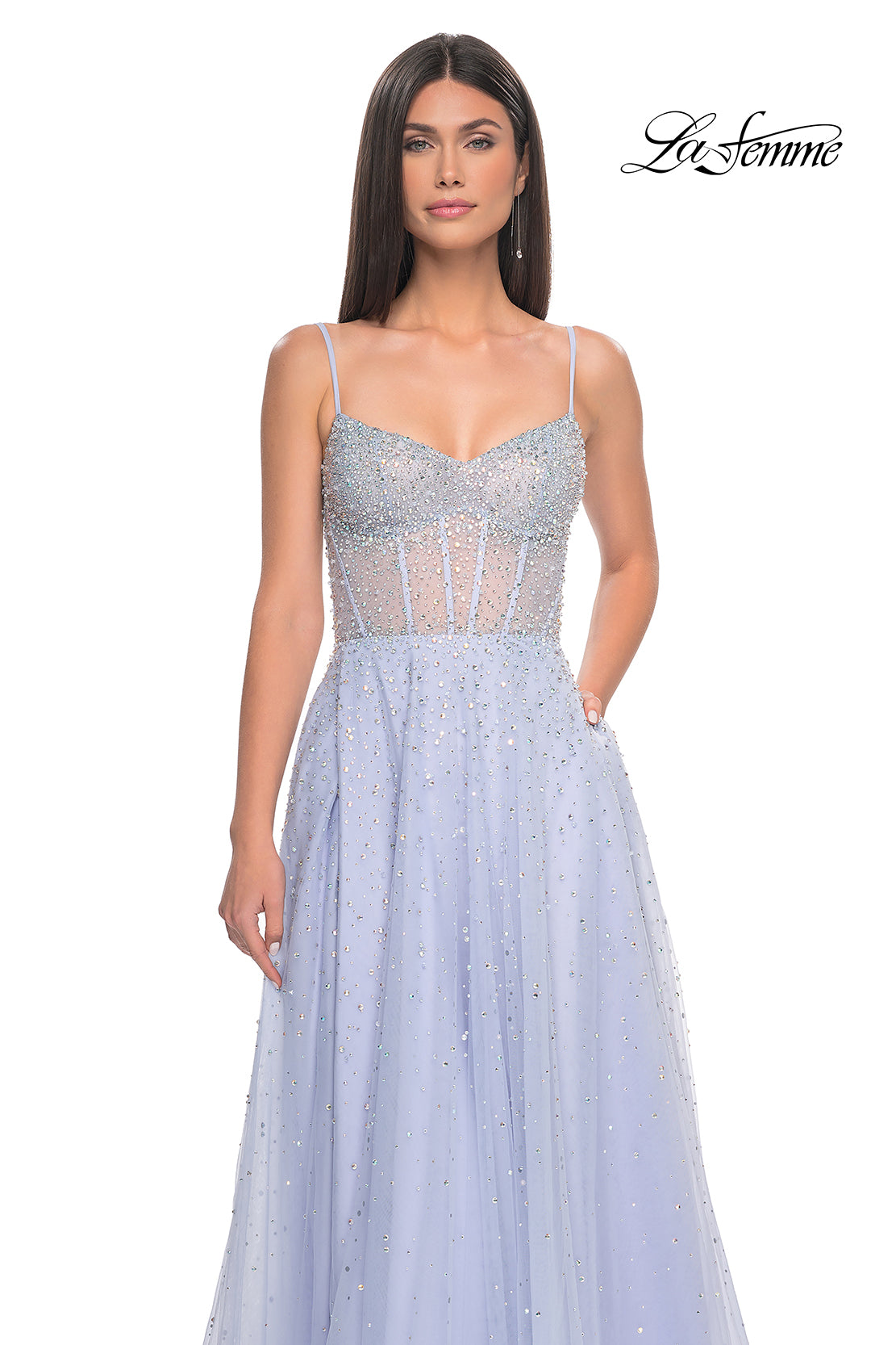La-Femme-32146-Sweetheart-Neckline-Zipper-Back-High-Slit-HotStone-Tulle-A-Line-Light-Periwinkle-Evening-Dress-B-Chic-Fashions-Prom-Dress