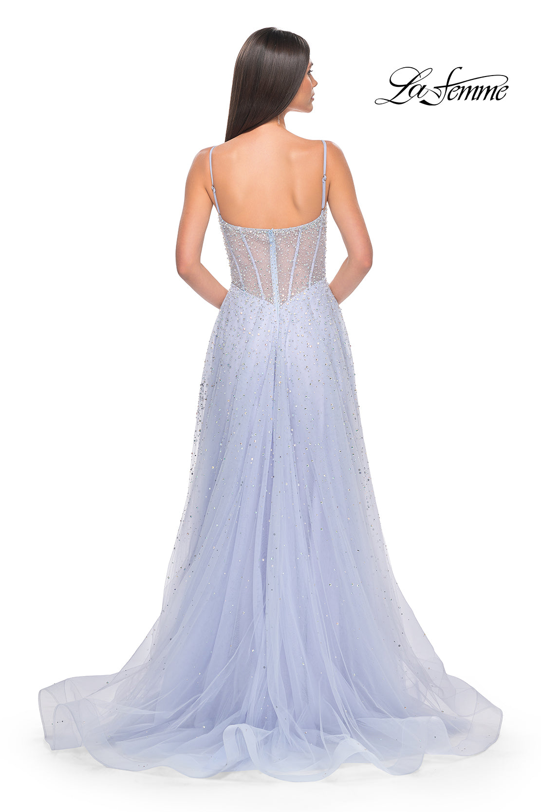 La-Femme-32146-Sweetheart-Neckline-Zipper-Back-High-Slit-HotStone-Tulle-A-Line-Light-Periwinkle-Evening-Dress-B-Chic-Fashions-Prom-Dress