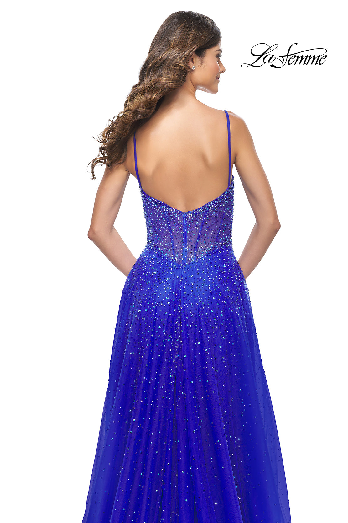 La-Femme-32146-Sweetheart-Neckline-Zipper-Back-High-Slit-HotStone-Tulle-A-Line-Royal-Blue-Evening-Dress-B-Chic-Fashions-Prom-Dress