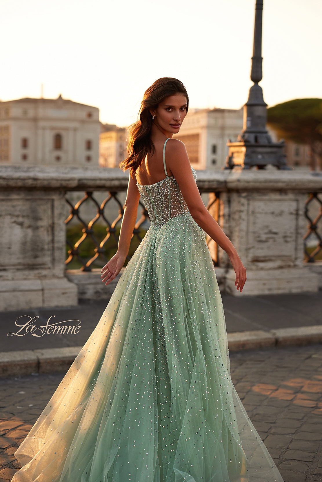 La Femme 32146 Embellished A-Line Prom Dress | Formal Dress Shops 8 / Light Periwinkle La Femme 32146 Embellished A-Line Prom Dress | Formal Dress Shops 8 / Light Periwinkle
