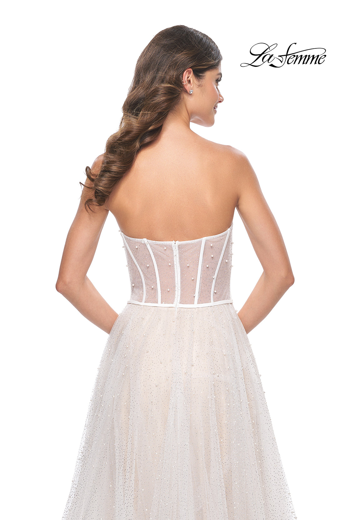 La-Femme-32149-Sweetheart-Neckline-Zipper-Back-Corset-Satin-Pearl-Tulle-A-Line-White-Nude-Evening-Dress-B-Chic-Fashions-Prom-Dress