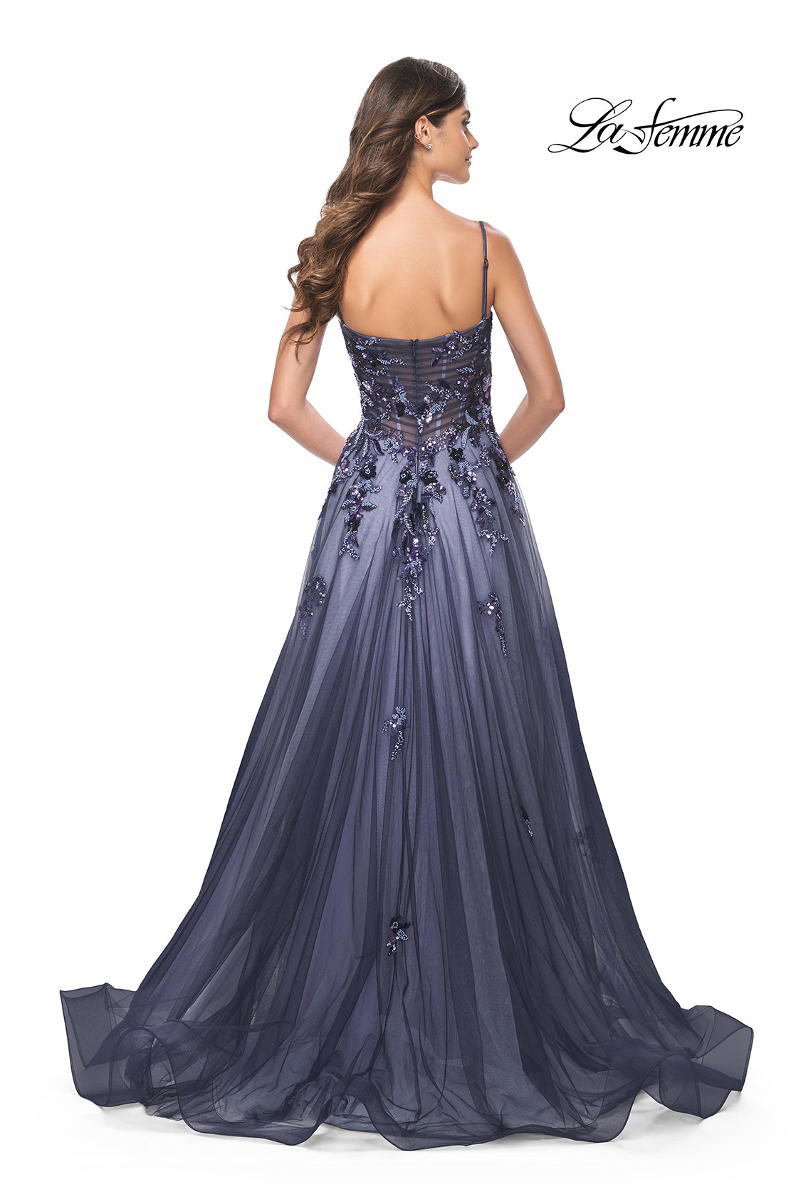 La-Femme-32185-V-Neck-Neckline-Zipper-Back-High-Slit-Sequin-Lace-A-Line-Navy-Evening-Dress-B-Chic-Fashions-Prom-Dress