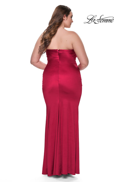 La-Femme-32194-Square-Neckline-Zipper-Back-Ruched-Liquid-Jersey-Column-Fitted-Deep-Red-Evening-Dress-B-Chic-Fashions-Prom-Dress
