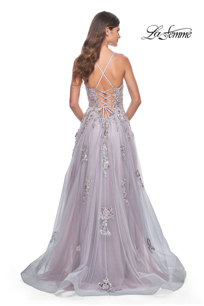 La-Femme-32200-V-Neck-Neckline-Lace-up-Back-Corset-Beaded-Tulle-A-Line-Lavender-Gray-Evening-Dress-B-Chic-Fashions-Prom-Dress