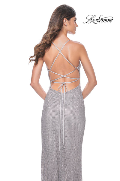 La-Femme-32203-V-Neck-Neckline-Backless-High-Slit-Hot-Stone-Fishnet-Column-Fitted-Silver-Evening-Dress-B-Chic-Fashion-Prom-Dress