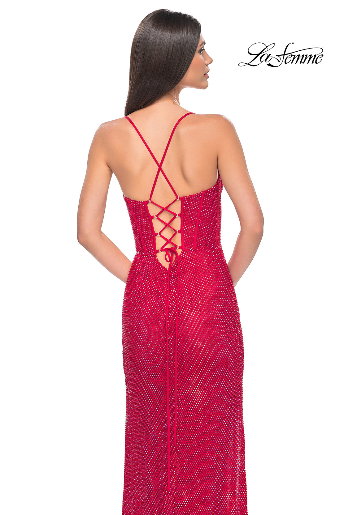 La-Femme-32210-Sweetheart-Neckline-Lace-up-Back-High-Slit-HotStone-Fishnet-Fitted-Red-Evening-Dress-B-Chic-Fashions-Prom-Dress