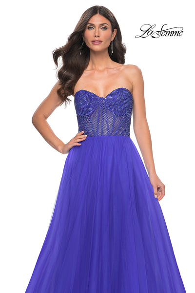 La-Femme-32216-Sweetheart-Neckline-Zipper-Back-High-Slit-Hot-Stone-Fishnet-Tulle-A-Line-Royal-Blue-Evening-Dress-B-Chic-Fashions-Prom-Dress