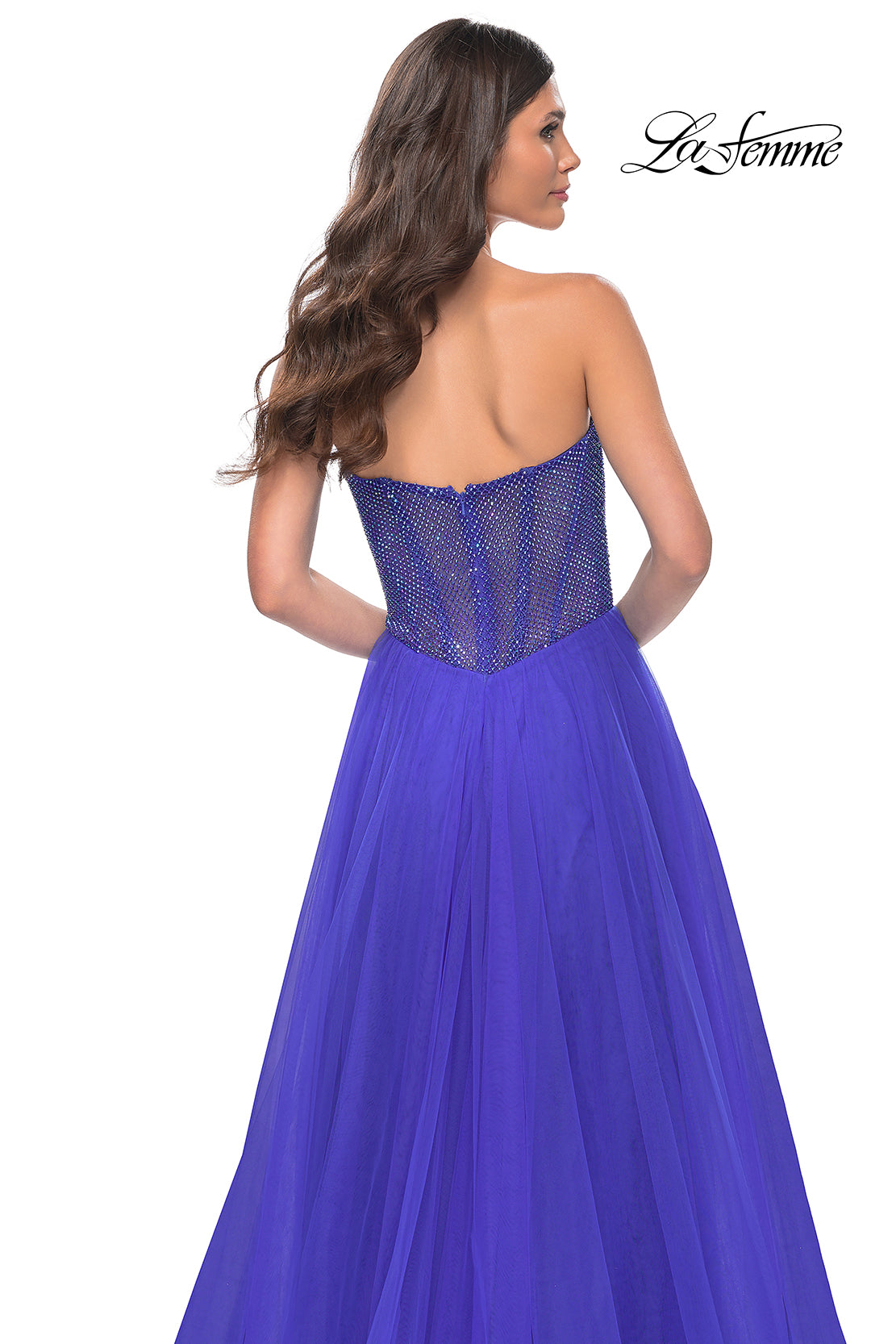 La-Femme-32216-Sweetheart-Neckline-Zipper-Back-High-Slit-Hot-Stone-Fishnet-Tulle-A-Line-Royal-Blue-Evening-Dress-B-Chic-Fashions-Prom-Dress