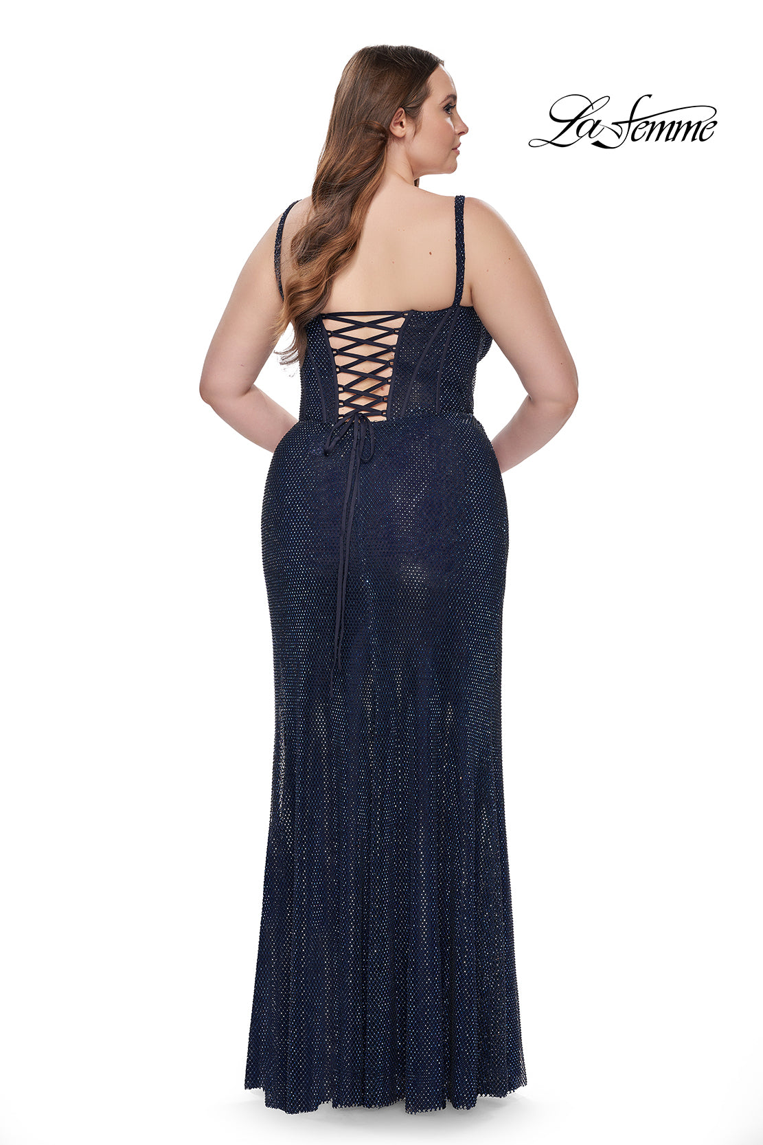 La-Femme-32243-Sweetheart-Neckline-Lace-up-Back-High-Slit-Fishnet-Hot-Stone-Column-Fitted-Navy-Evening-Dress-B-Chic-Fashions-Prom-Dress