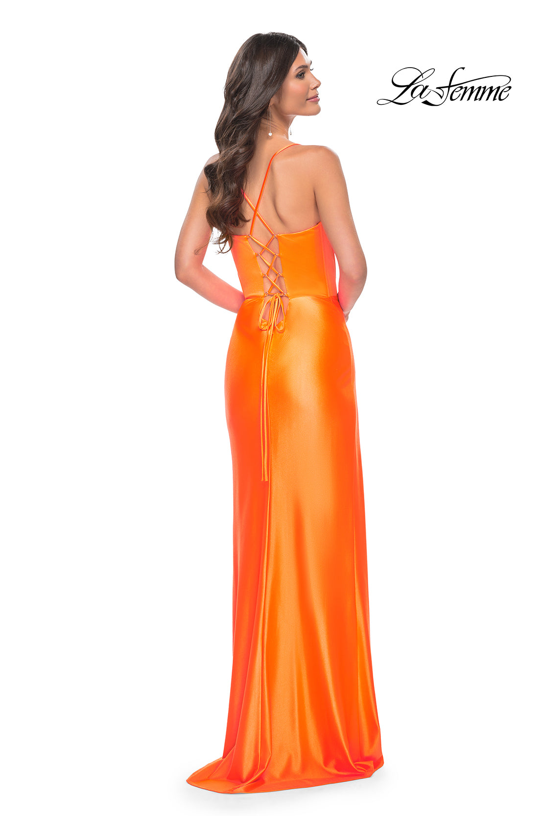 La-Femme-32262-Sweetheart-Neckline-Lace-up-Back-High-Slit-Liquid-Jersey-Fitted-Bright-Orange-Evening-Dress-B-Chic-Fashions-Prom-Dress