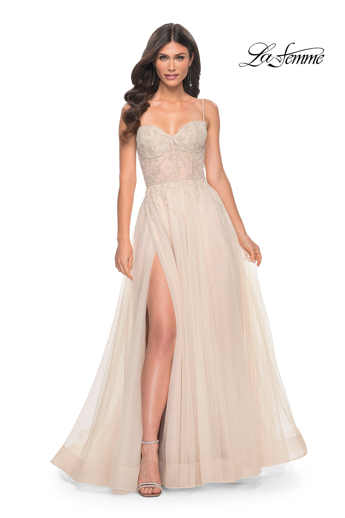 La-Femme-32271-Sweetheart-Neckline-Zipper-Back-High-Slit-Beaded-A-Line-Champagne-Evening-Dress-B-Chic-Fashions-Prom-Dress