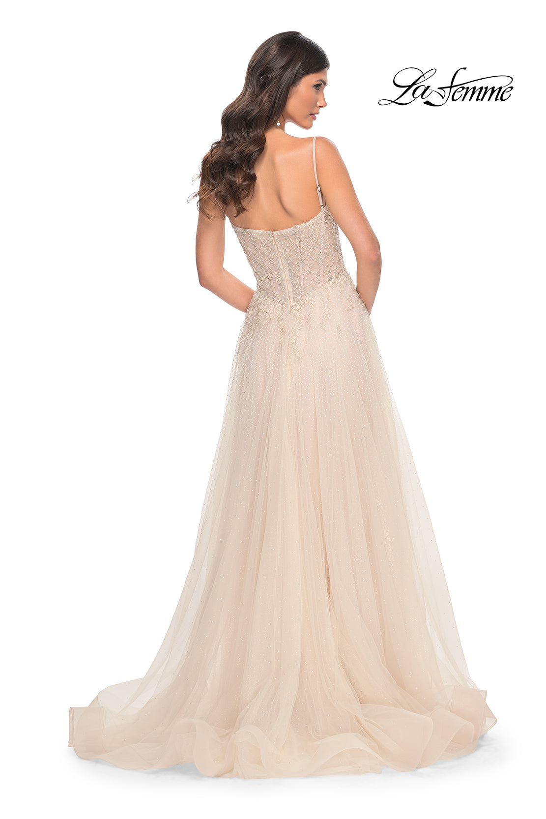 La-Femme-32271-Sweetheart-Neckline-Zipper-Back-High-Slit-Beaded-A-Line-Champagne-Evening-Dress-B-Chic-Fashions-Prom-Dress