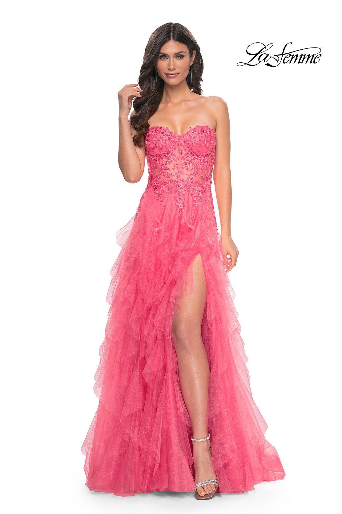 La-Femme-32286-Sweetheart-Neckline-Lace-up-Back-High-Slit-Lace-Tulle-A-Line-Coral-Evening-Dress-B-Chic-Fashions-Prom-Dress