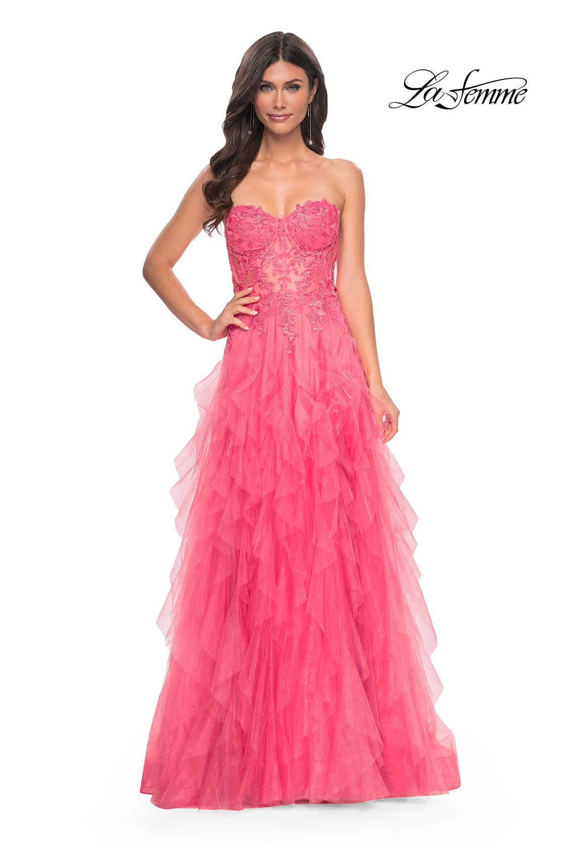 La-Femme-32286-Sweetheart-Neckline-Lace-up-Back-High-Slit-Lace-Tulle-A-Line-Coral-Evening-Dress-B-Chic-Fashions-Prom-Dress