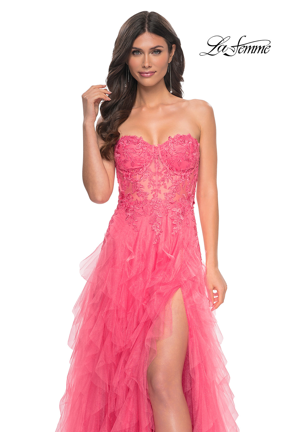 La-Femme-32286-Sweetheart-Neckline-Lace-up-Back-High-Slit-Lace-Tulle-A-Line-Coral-Evening-Dress-B-Chic-Fashions-Prom-Dress