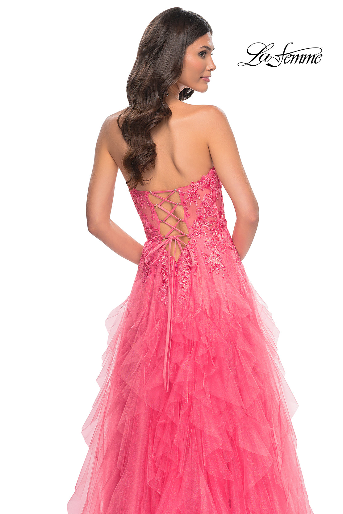 La-Femme-32286-Sweetheart-Neckline-Lace-up-Back-High-Slit-Lace-Tulle-A-Line-Coral-Evening-Dress-B-Chic-Fashions-Prom-Dress