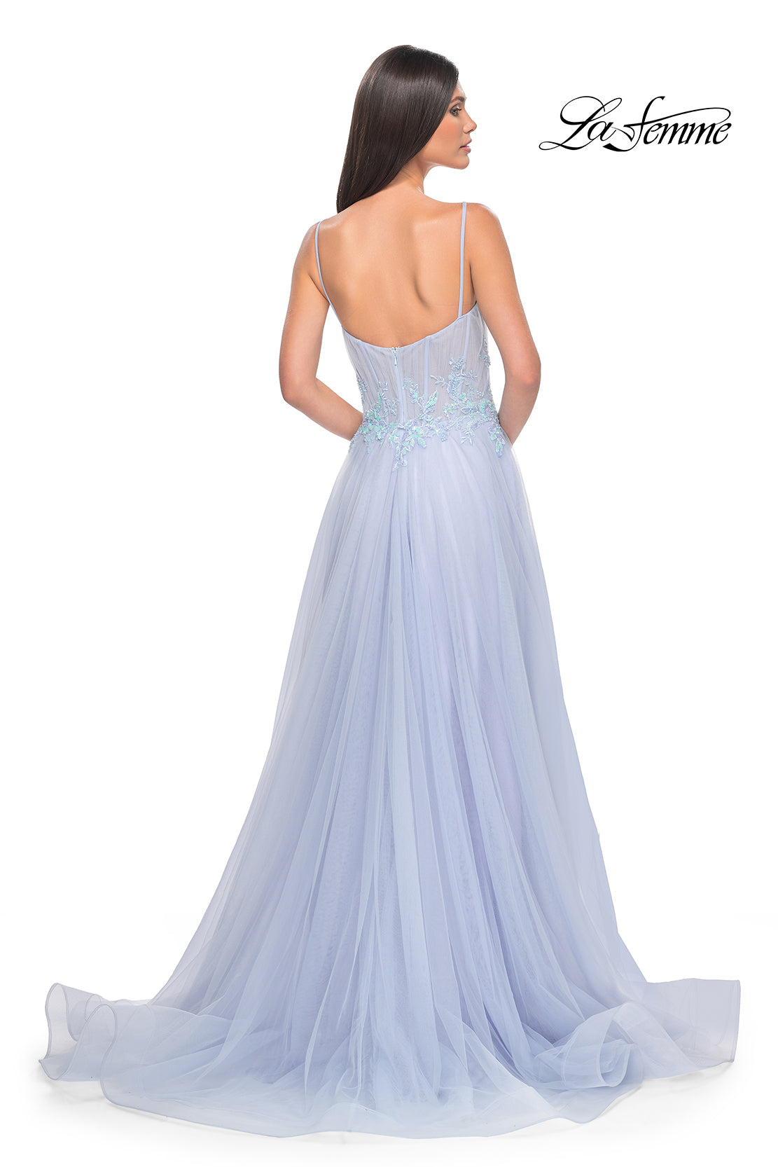 La-Femme-32293-Straight-Across-Neckline-Zipper-Back-High-Slit-Lace-Tulle-A-Line-Light-Periwinkle-Evening-Dress-B-Chic-Fashions-Prom-Dress