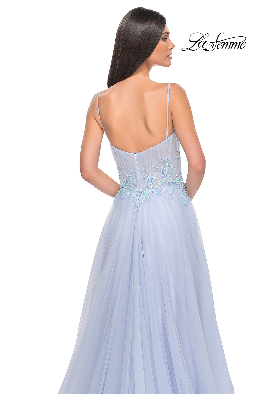 La-Femme-32293-Straight-Across-Neckline-Zipper-Back-High-Slit-Lace-Tulle-A-Line-Light-Periwinkle-Evening-Dress-B-Chic-Fashions-Prom-Dress