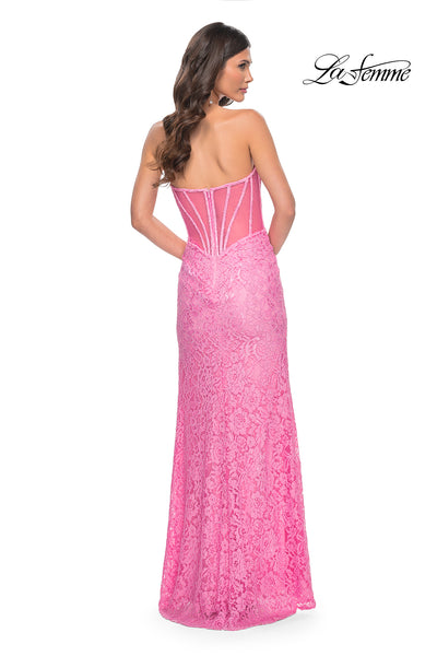 La-Femme-32298-Sweetheart-Neckline-Zipper-Back-High-Slit-Lace-Column-Fitted-Pink-Evening-Dress-B-Chic-Fashions-Prom-Dress