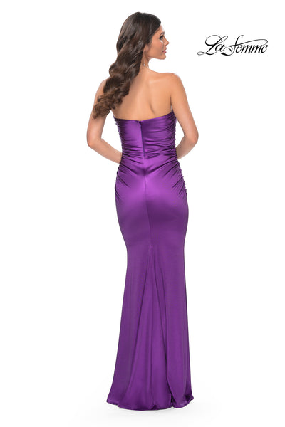 La-Femme-32300-Square-Neckline-Zipper-Back-Ruched-Liquid-Jersey-Column-Fitted-Royal-Purple-Evening-Dress-B-Chic-Fashions-Prom-Dress