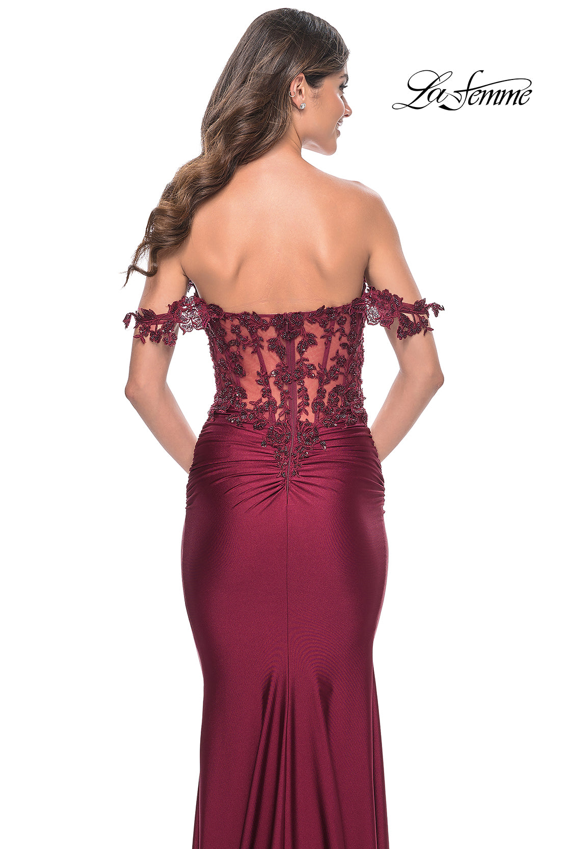 La-Femme-32302-Sweetheart-Neckline-Zipper-Back-Corset-Lace-Jersey-Fitted-Dark-Berry-Evening-Dress-B-Chic-Fashions-Prom-Dress