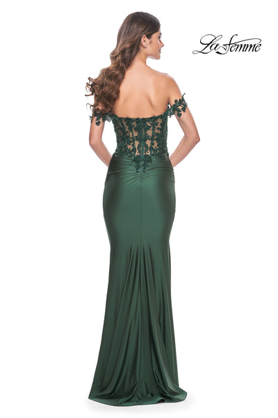 La-Femme-32302-Sweetheart-Neckline-Zipper-Back-Corset-Lace-Jersey-Fitted-Dark-Emerald-Evening-Dress-B-Chic-Fashions-Prom-Dress