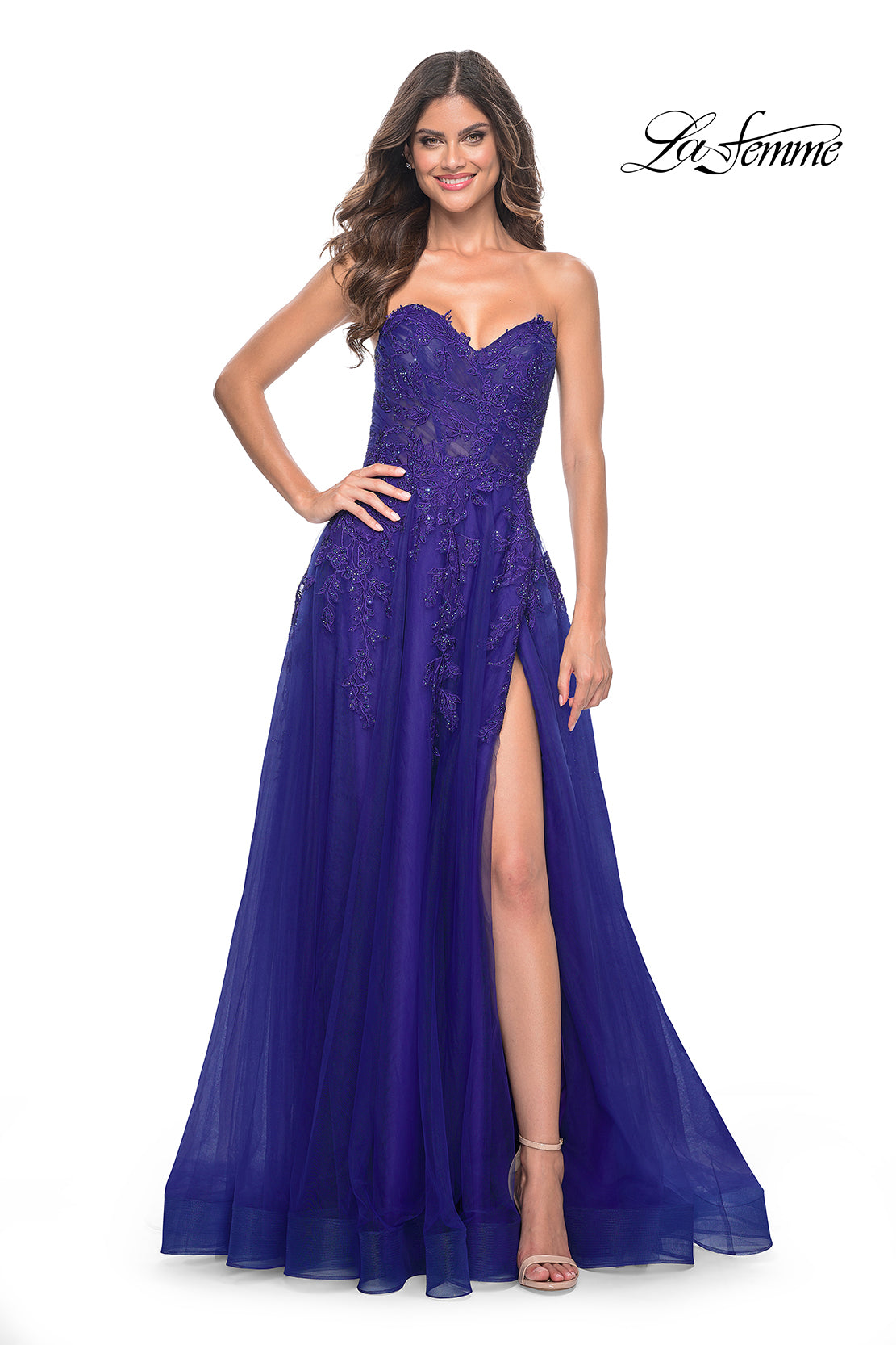 La-Femme-32304-Sweetheart-Neckline-Lace-up-Back-High-Slit-Lace-Tulle-A-Line-Indigo-Evening-Dress-B-Chic-Fashions-Prom-Dress