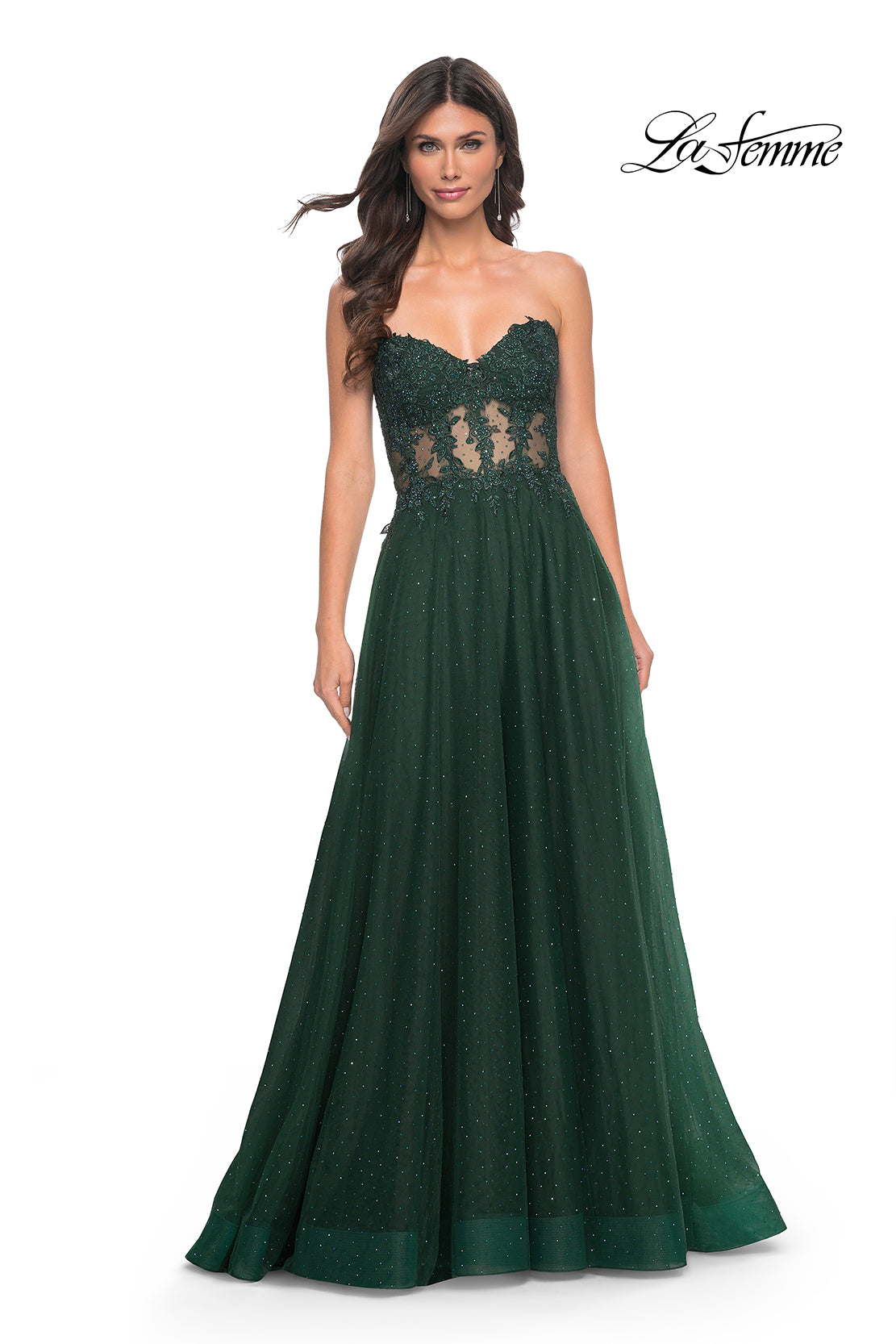 La-Femme-32313-Sweetheart-Neckline-Zipper-Back-High-Slit-Lace-Tulle-A-Line-Dark-Emerald-Evening-Dress-B-Chic-Fashions-Prom-Dress
