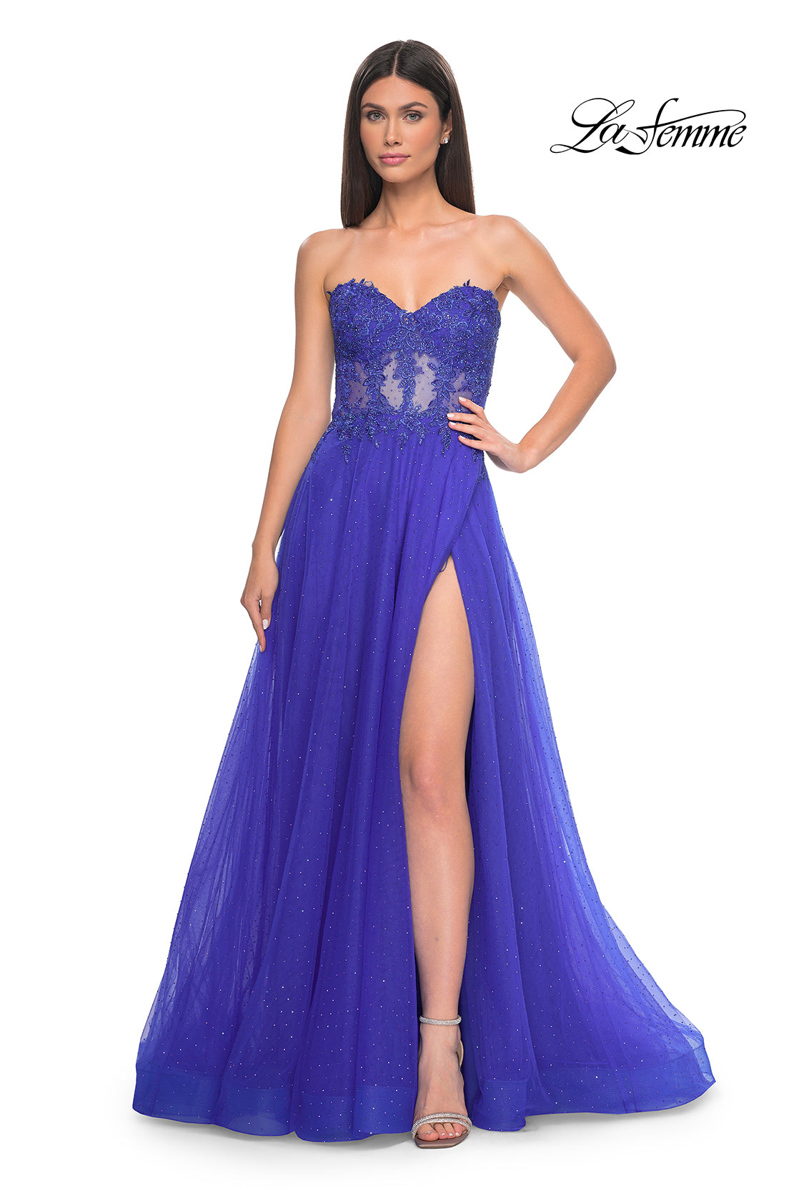 La-Femme-32313-Sweetheart-Neckline-Zipper-Back-High-Slit-Lace-Tulle-A-Line-Royal-Blue-Evening-Dress-B-Chic-Fashions-Prom-Dress