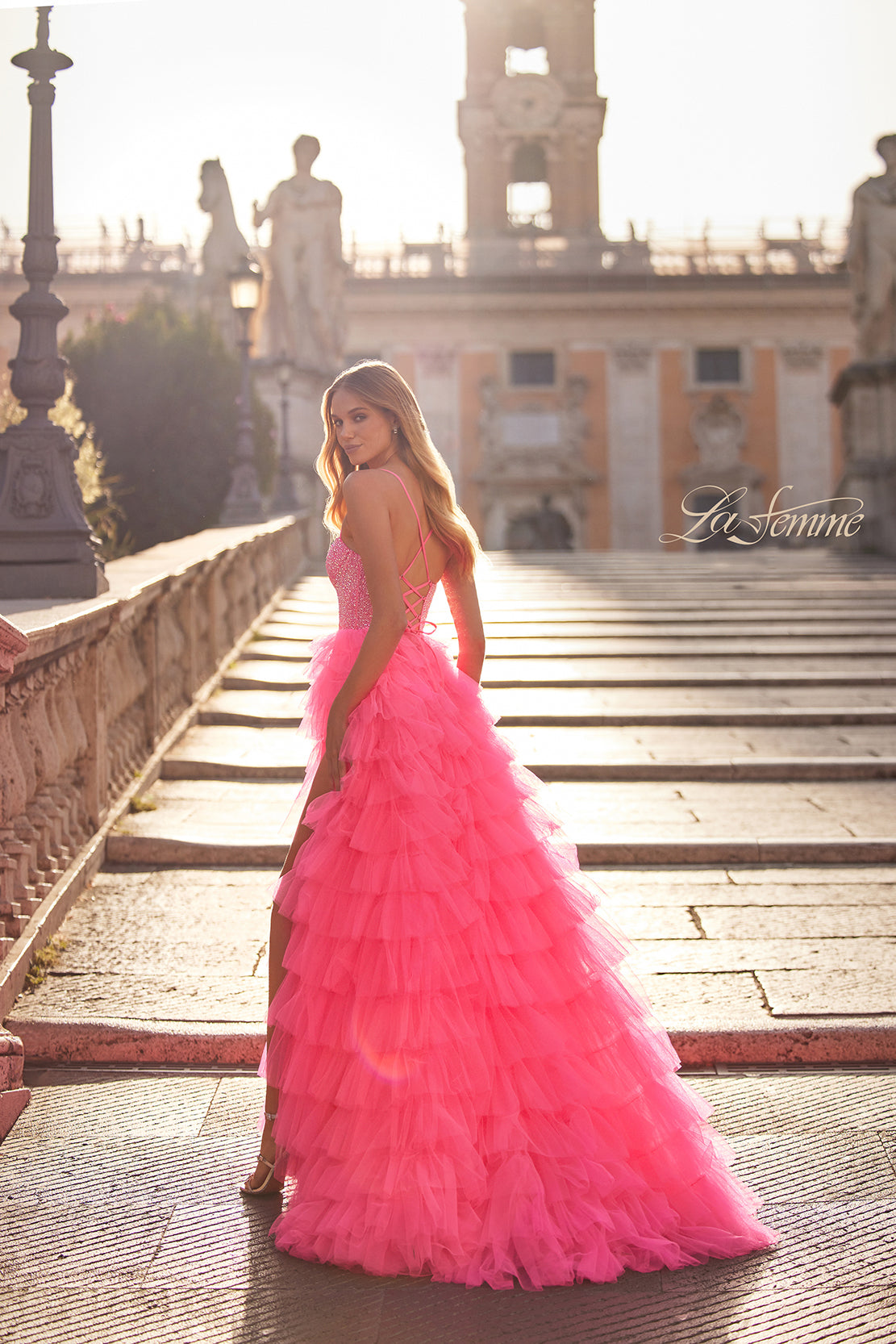 La-Femme-32335-Sweetheart-Neckline-Lace-up-Back-High-Slit-Hot-Stone-Tulle-Ball-Gowns-NeonPink-Evening-Dress-B-Chic-Fashions-Prom-Dress