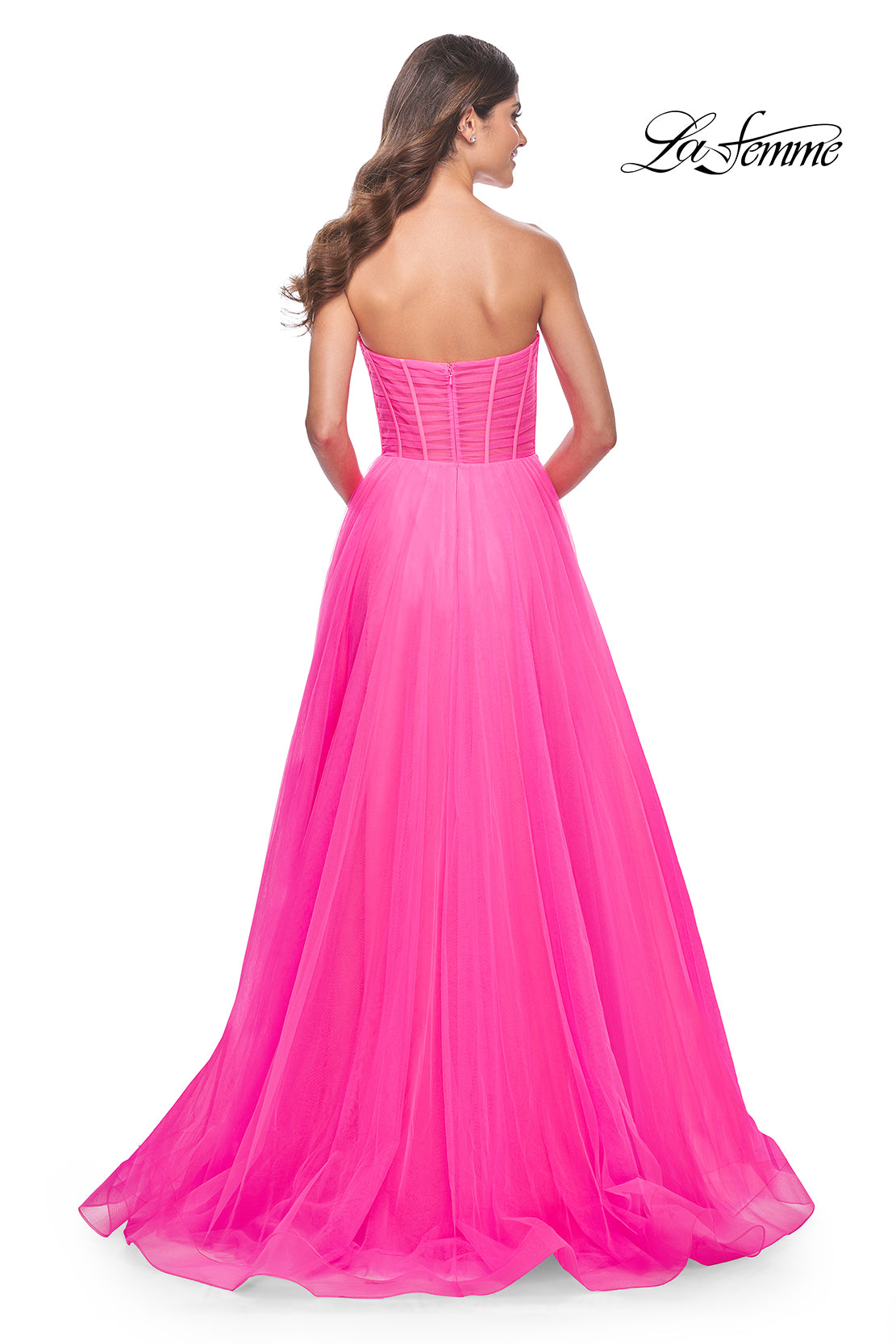 La-Femme-32341-Sweetheart-Neckline-Zipper-Back-Corset-Tulle-Fitted-Neon-Pink-Evening-Dress-B-Chic-Fashions-Prom-Dress