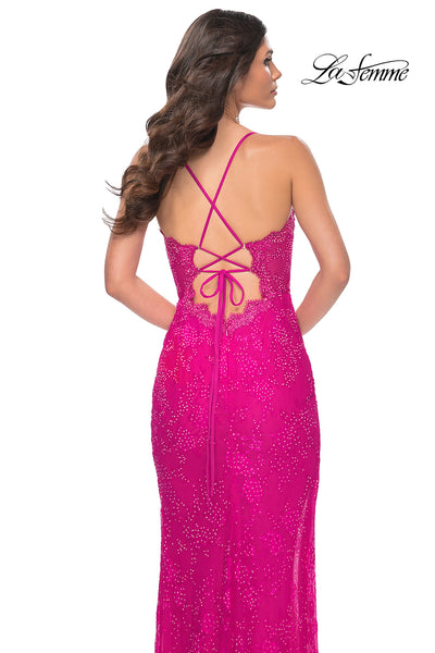La-Femme-32441-Sweetheart-Neckline-Lace-up-Back-High-Slit-Lace-Fitted-Hot-Fuchsia-Evening-Dress-B-Chic-Fashions-Prom-Dress