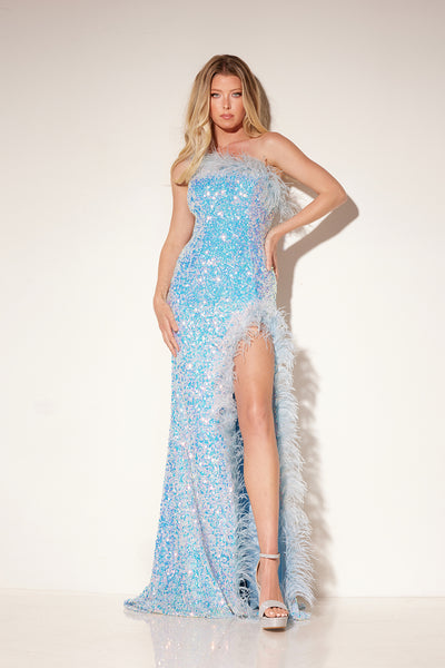 Lucci-Lu-1300-Asymmetrical-Neckline-Cutout-Back-High-Slit-Sequins-Feathers-Fit-N-Flare-Light-Blue-Evening-Dress-B-Chic-Fashions-Prom-Dress