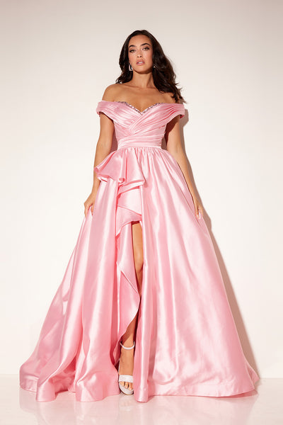 Lucci-Lu-1341-Sweetheart-Neckline-Zipper-Back-High-Slit-Taffeta-A-Line-Pink-Evening-Dress-B-Chic-Fashions-Prom-Dress