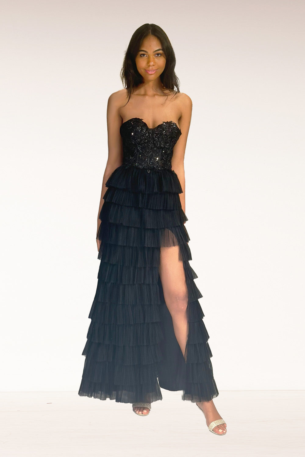 Lucci-Lu-1344-Sweetheart-Neckline-Open-Back-High-Slit-Lace-Tulle-A-Line-Black-Evening-Dress-B-Chic-Fashions-Prom-Dress