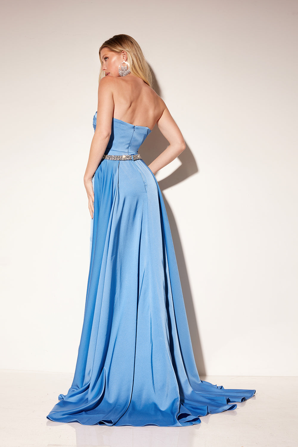 Lucci-Lu-1354-Deep-V-Neckline-Zipper-Back-High-Slit-Satin-Fit-N-Flare-French-Blue-Evening-Dress-B-Chic-Fashions-Prom-Dress