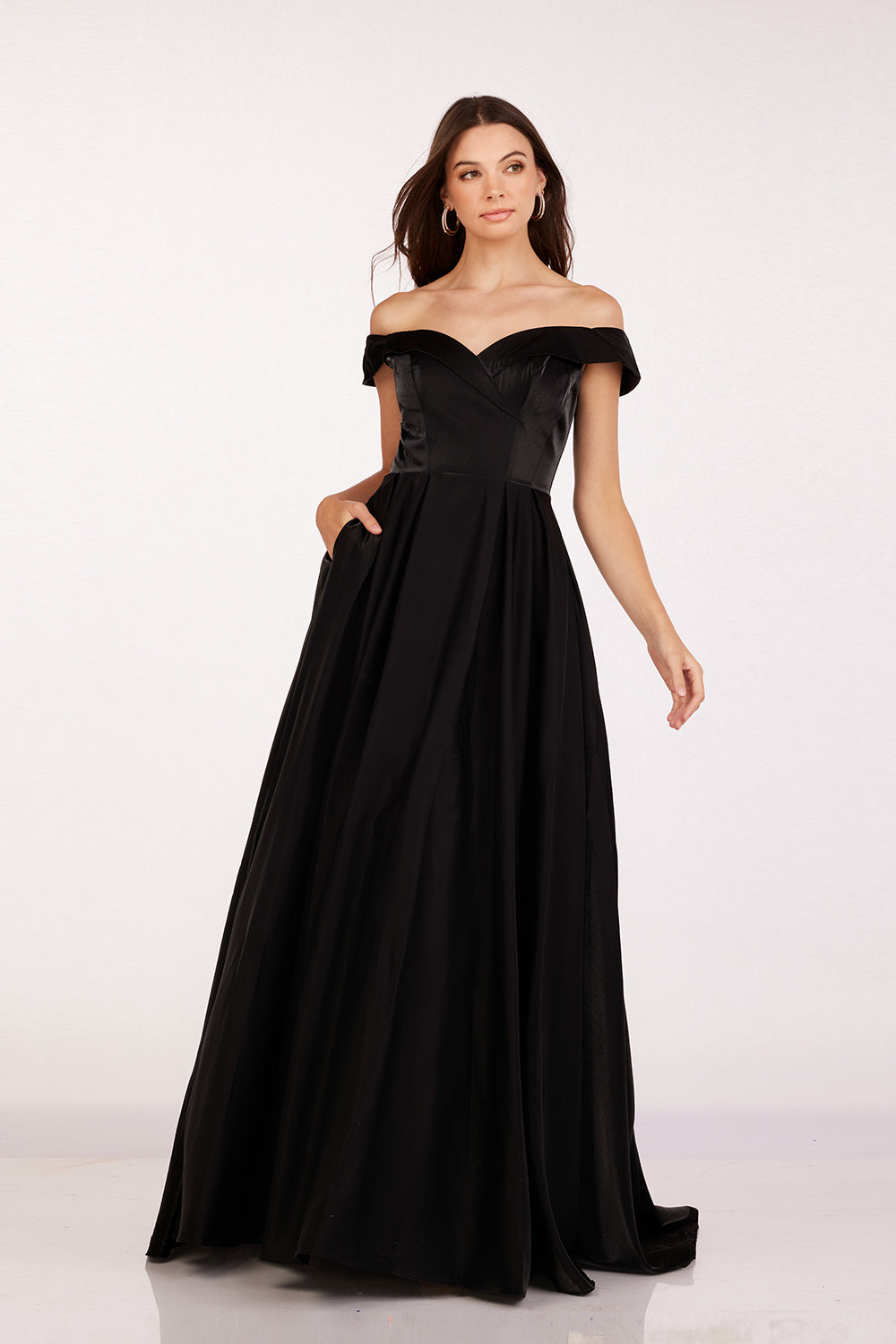 Lucci-Lu-28063-Sweetheart-Neckline-Zipper-Back-Sweep-Train-Satin-A-Line-Black-Evening-Dress-B-Chic-Fashions-Prom-Dress