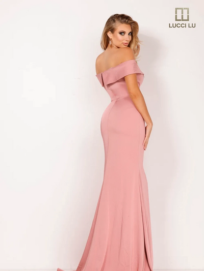 Lucci-Lu-8262-Sweetheart-Neckline-Zipper-Back-HighSlit-Stretch-Crepe-Fit-N-Flare-Dusty-Rose-Evening-Dress-B-Chic-Fashions-Prom-Dress