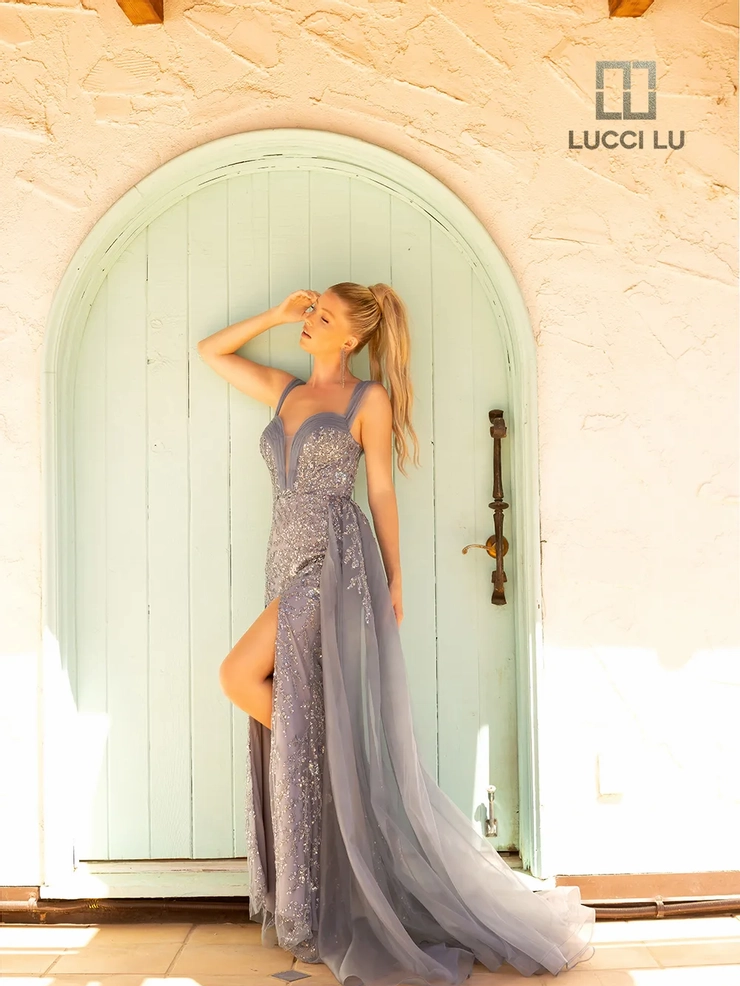 Lucci-Lu-C8039-Plunging-Sweetheart-Neckline-Zipper-Back-High-Slit-Embroidered-Tulle-Fit-N-Flare-Dusty-Blue-Evening-Dress-B-Chic-Fashions-Prom-Dress