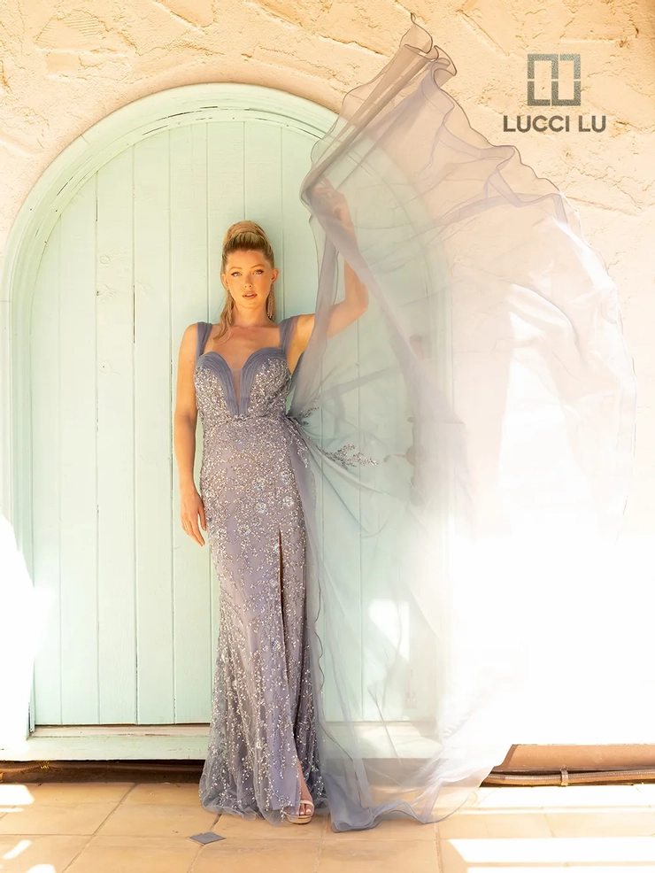 Lucci-Lu-C8039-Plunging-Sweetheart-Neckline-Zipper-Back-High-Slit-Embroidered-Tulle-Fit-N-Flare-Dusty-Blue-Evening-Dress-B-Chic-Fashions-Prom-Dress