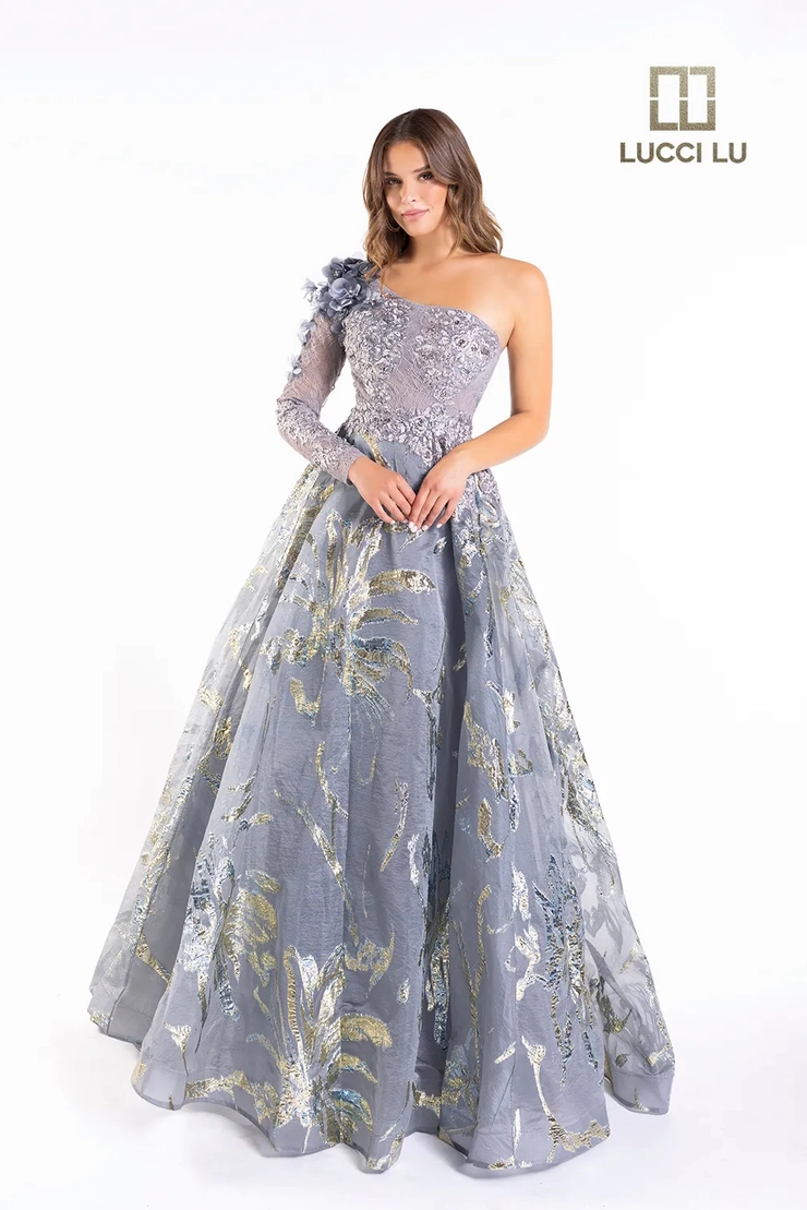 Lucci-Lu-C8054-One-Shoulder-Neckline-Side-Zipper-Sweep-Train-Brocade-Embroidered-Lace-Ball-Gown-Dusty-Blue-Evening-Dress-B-Chic-Fashions-Prom-Dress