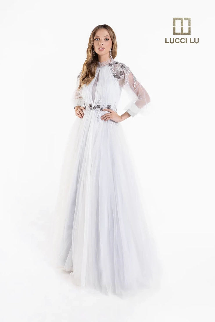 Lucci-Lu-C8057-High-Neckline-Zipper-Back-Sweep-Train-Embroidered-Tulle-A-Line-Ivory-Evening-Dress-B-Chic-Fashions-Prom-Dress