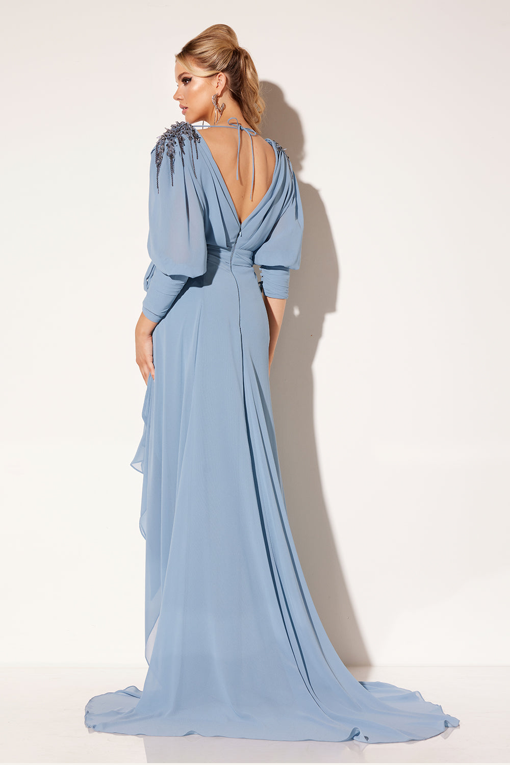 Lucci-Lu-C8092-V-Neck-Neckline-Open-Back-Train-Chiffon-Mermaid-French-Blue-Evening-Dress-B-Chic-Fashions-Prom-Dress