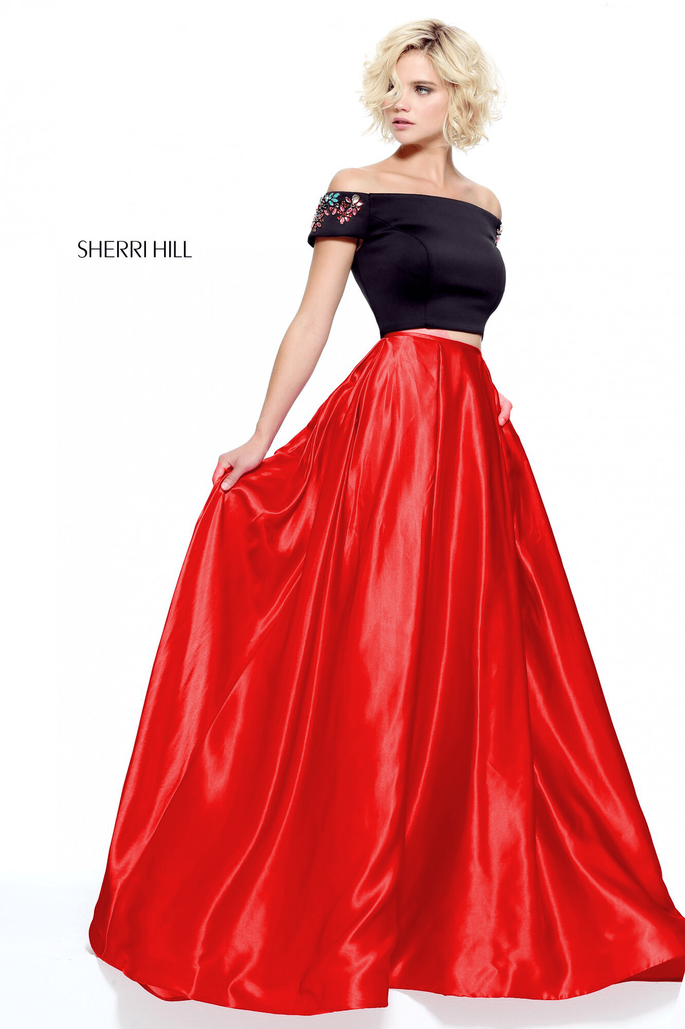Sherri Hill 51101 (ONLY BLACK/RED Size 6)