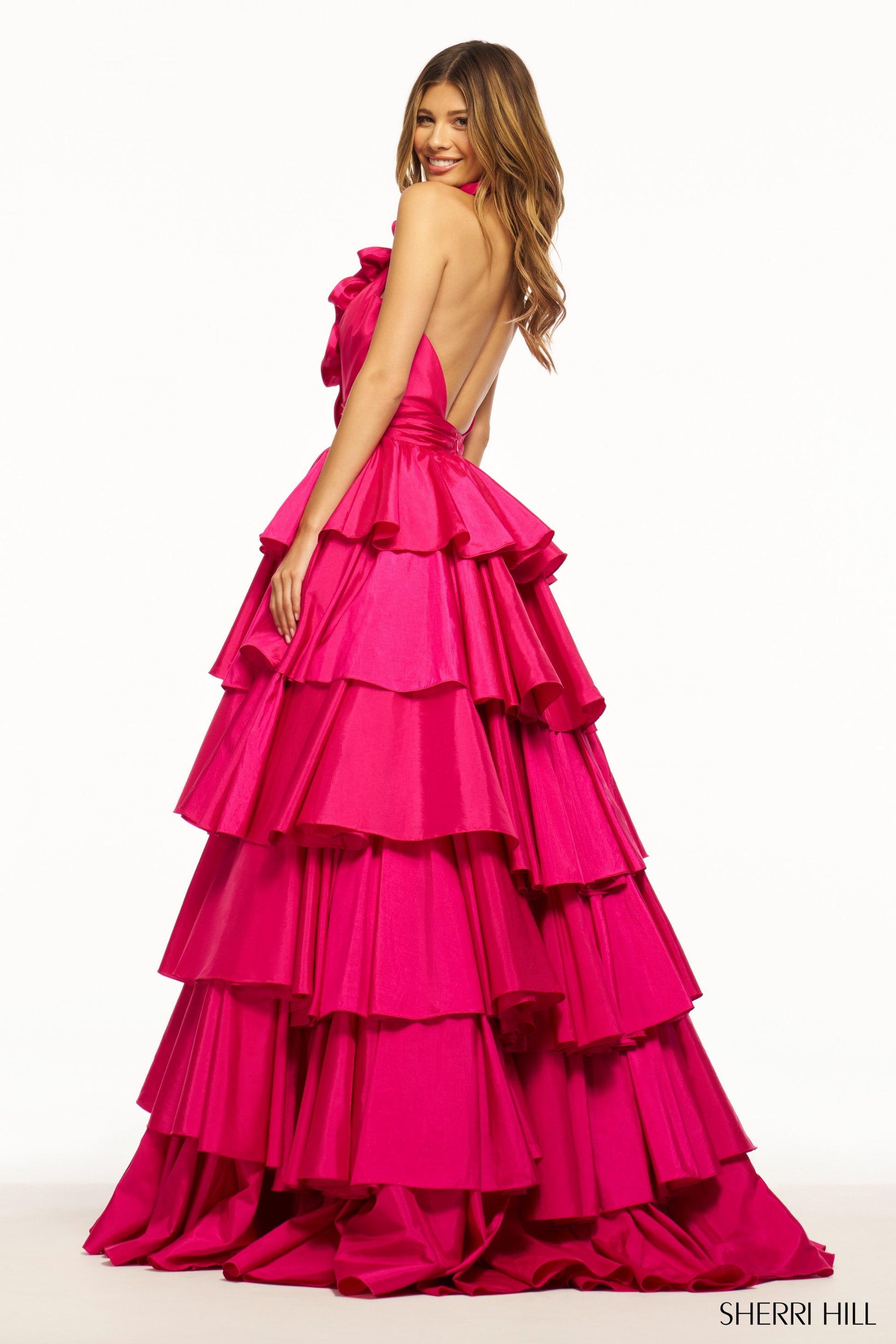 Sherri-Hill-56013-Deep-V-Neck-Neckline-Ball-Gowns-Taffeta-Fabric-Bright-Fuchsia-Long-Dress-Evening-Gown-Prom-Dress-Sherri-Hill-2024