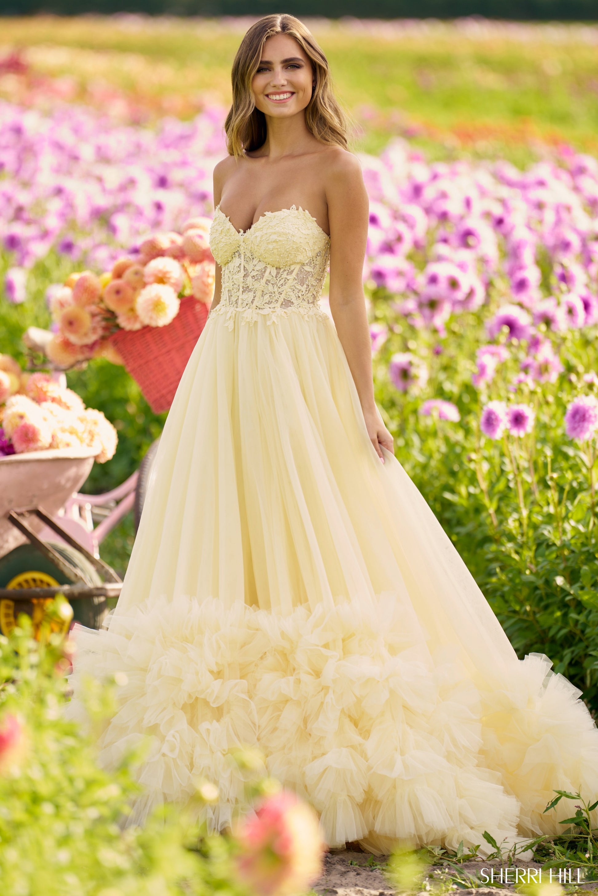 yellow prom dress sherri hill Shop Sherri Hill 56270 Sweetheart Neckline Ball Gowns Tulle/Lace Fabric Long Dress Evening Gown Prom Dress Sherri Hill 2024 – B Chic Fashions