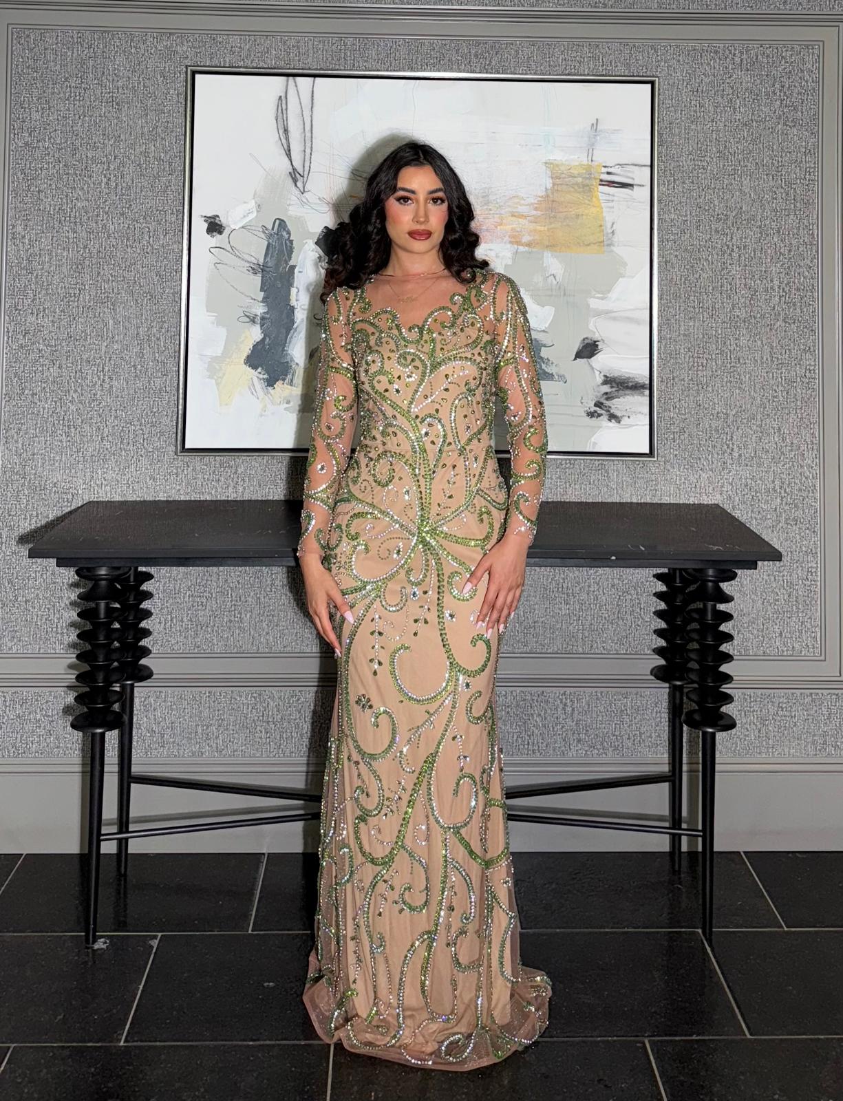 Seema Long Sleeve High Rounded Neckline