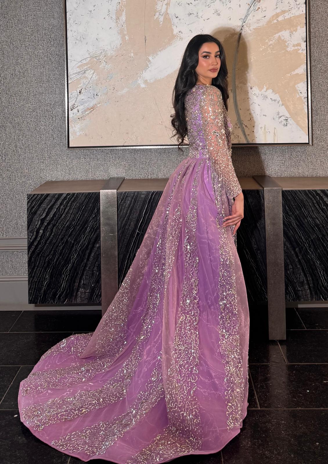 Aleya Beaded Detachable Embellished Sequin Overskirt (Dress Not Included)