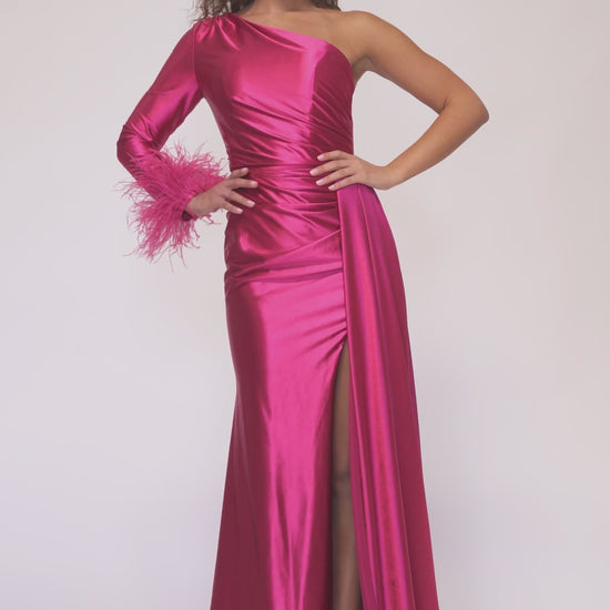 abby-paris-90209-asymmetrical-neckline-cuff-satin-fit-and-flare-w-slit-magenta-evening-dress-b-chic-fashions-prom-dress
